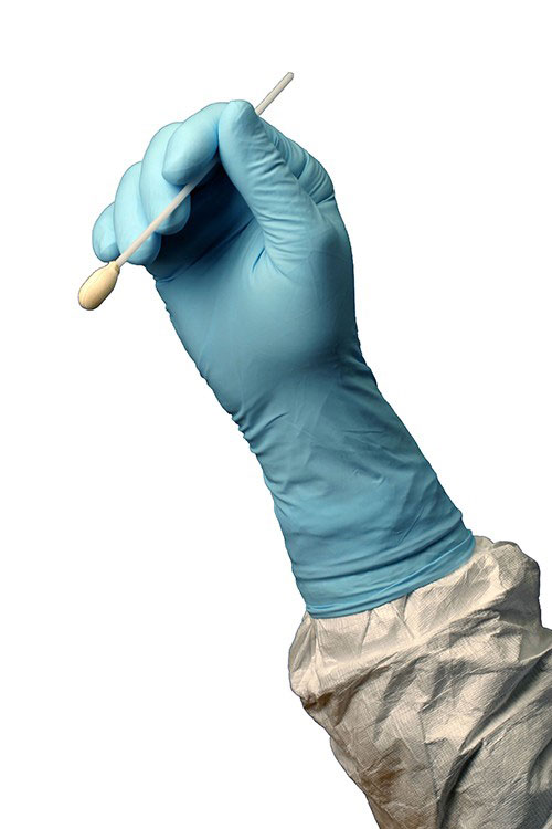 CLEANROOM NITRILE GLOVES CLASS 100 12 IN BLUE SMALL