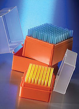 100 TIPS HINGED RACK INSERTS 100-1000ul BLUE NS