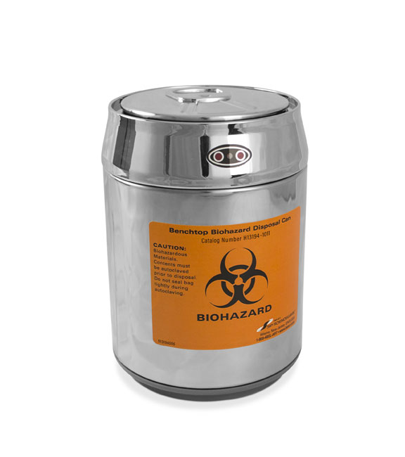 BENCHTOP BIOHAZARD DISPOSAL CAN W/ MOTION SENSOR LID