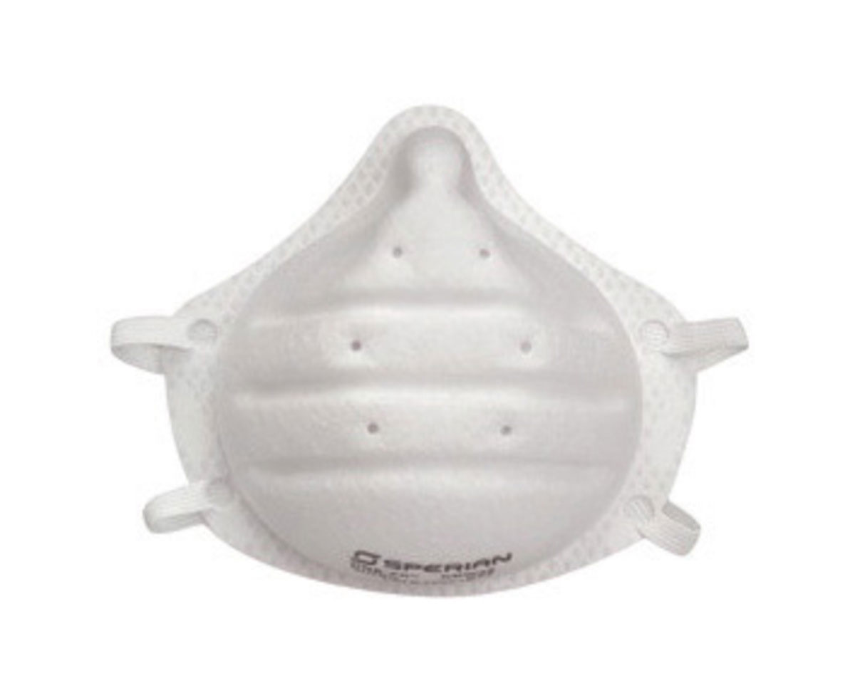 ONE FIT RESPIRATOR MEETS NIOSH STDS W/ NOSE BRIDGE